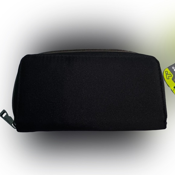 🆕 Travelon RFID Black Gold Hardware Zipper Clutch Accordion Wallet Wristlet - Picture 7 of 8